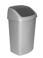 Curver afvalbak swing zilver/antraciet 50L