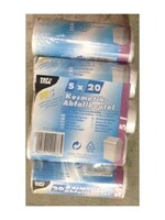 Papstar Pedaalemmerzakken 5 liter 5 rol a 20 stuks wit