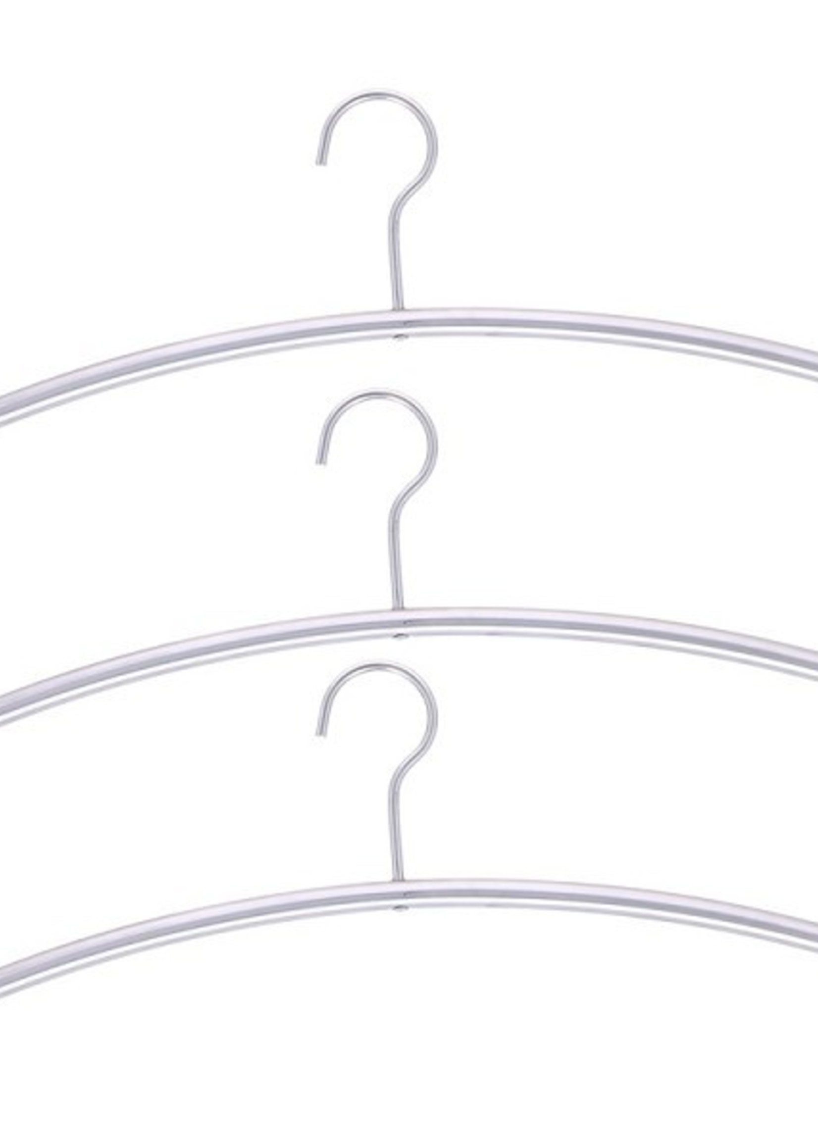 Alpina kledinghangers van Roestvast staal robuste uitvoering 47cm pak a 3 stuks