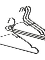 Brabantia robuste Aluminium kledinghangers set a 4 stuks zwart