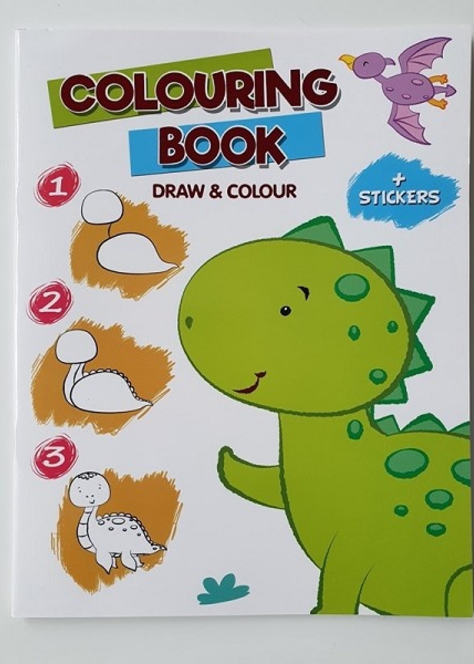 Stap voor stap Teken- en kleurboek met stickers