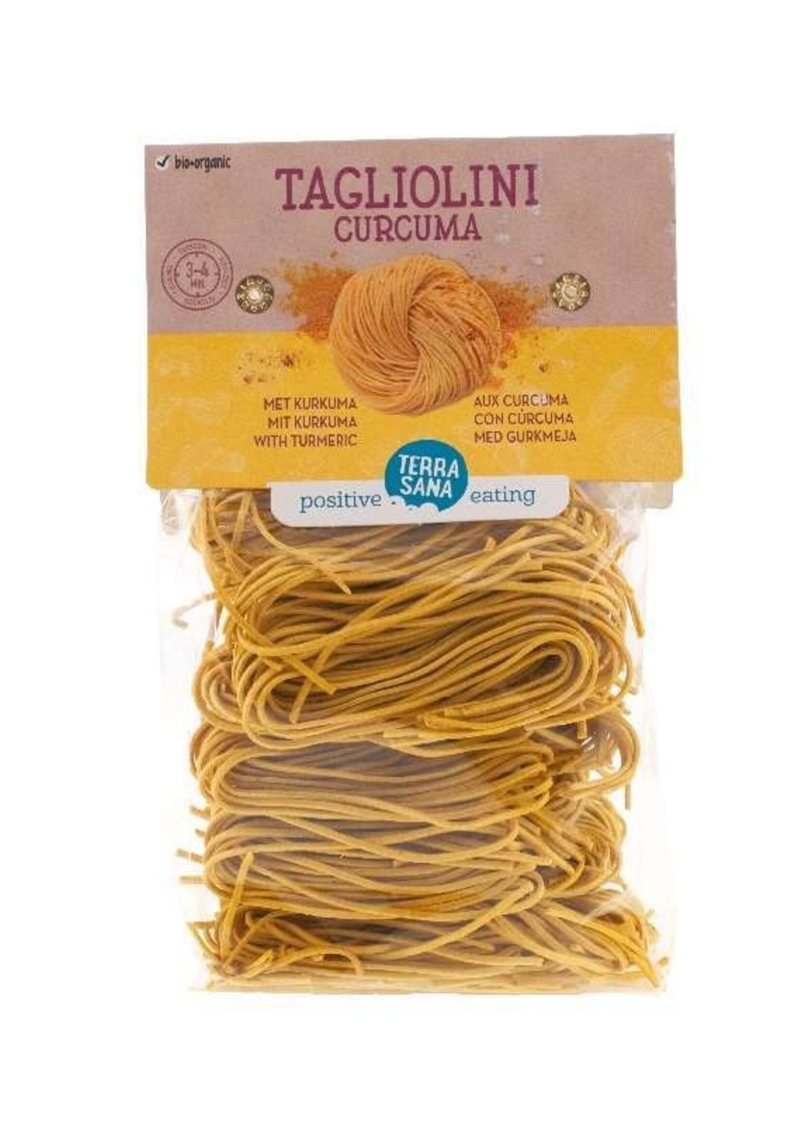 Tagliolini Curcuma Tarwe Met Curcuma 250g