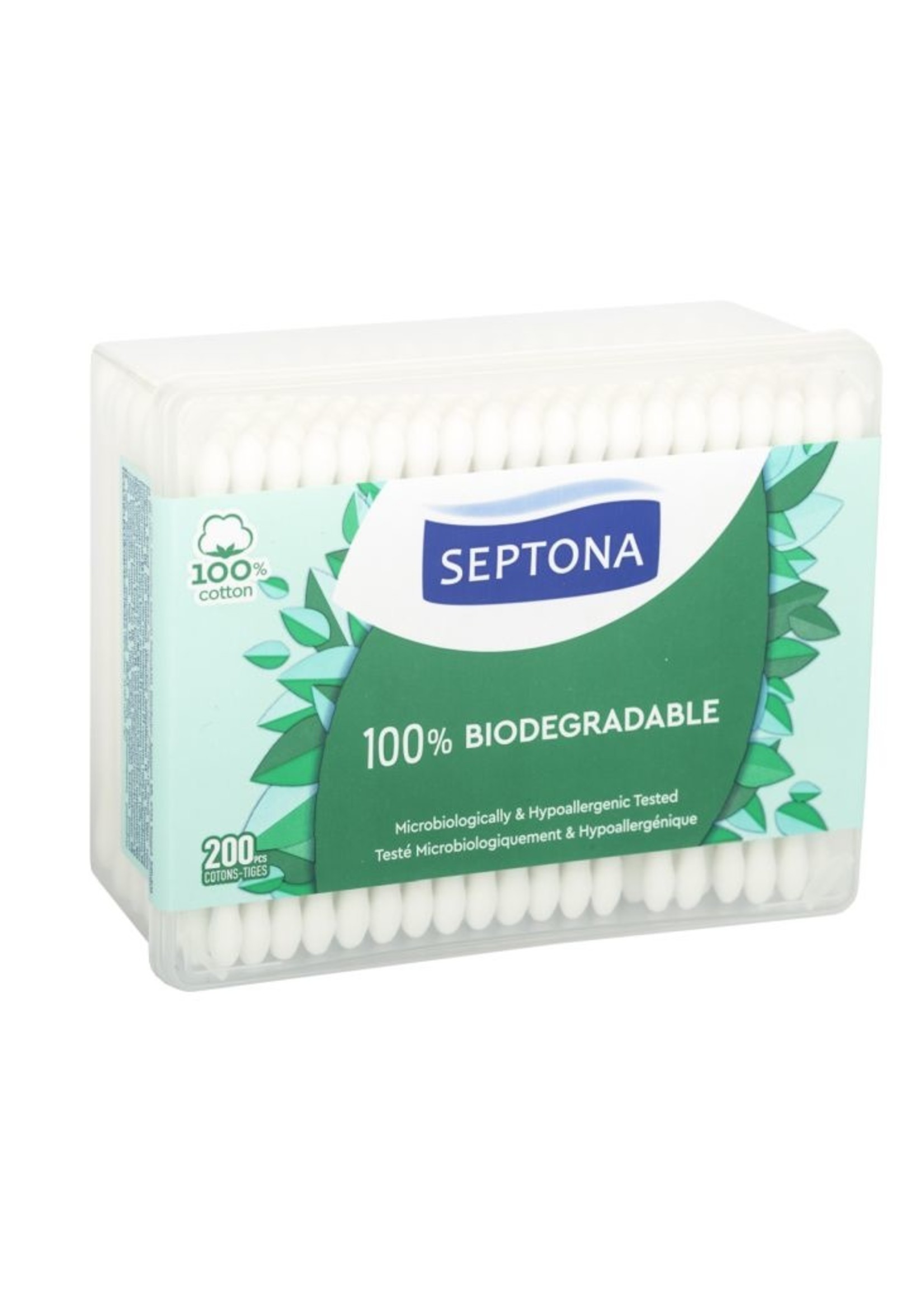 Septona Wattenstaafjes Bio Box 200 stuks