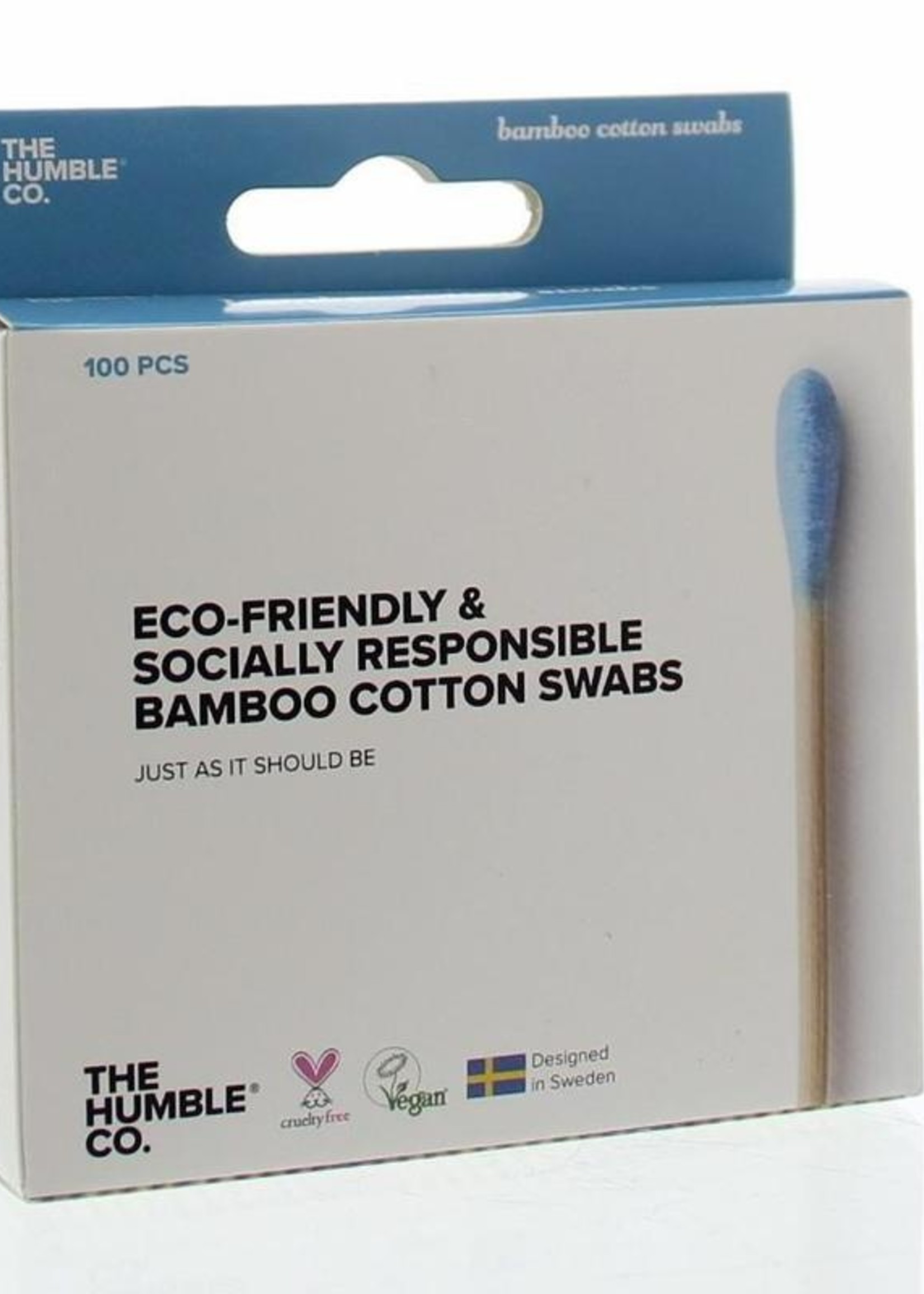 Humble Brush Wattenstaafjes Bamboe Blauw 100 stuks