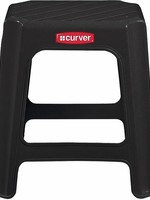 Curver Tabouret opstapje of krukje of bijzet tafeltje 43cm hoog antraciet