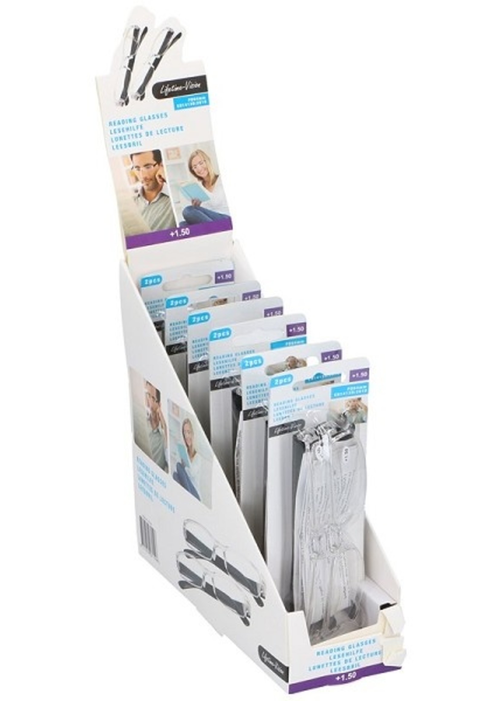 Leesbril 2 stuks op kaart, sterkte +3.00