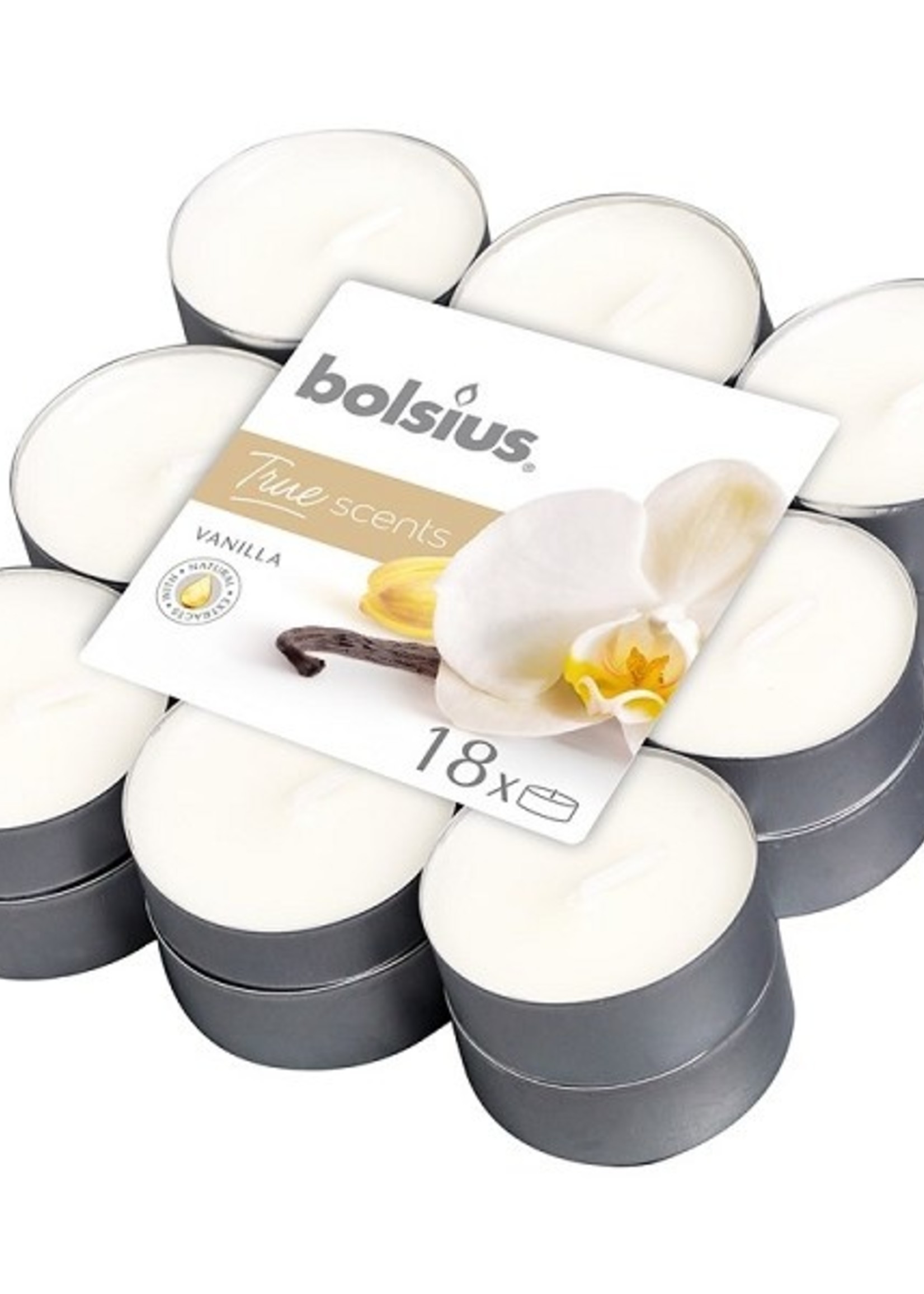 Bolsius Geurtheelicht 18 stuks True Scents Vanille