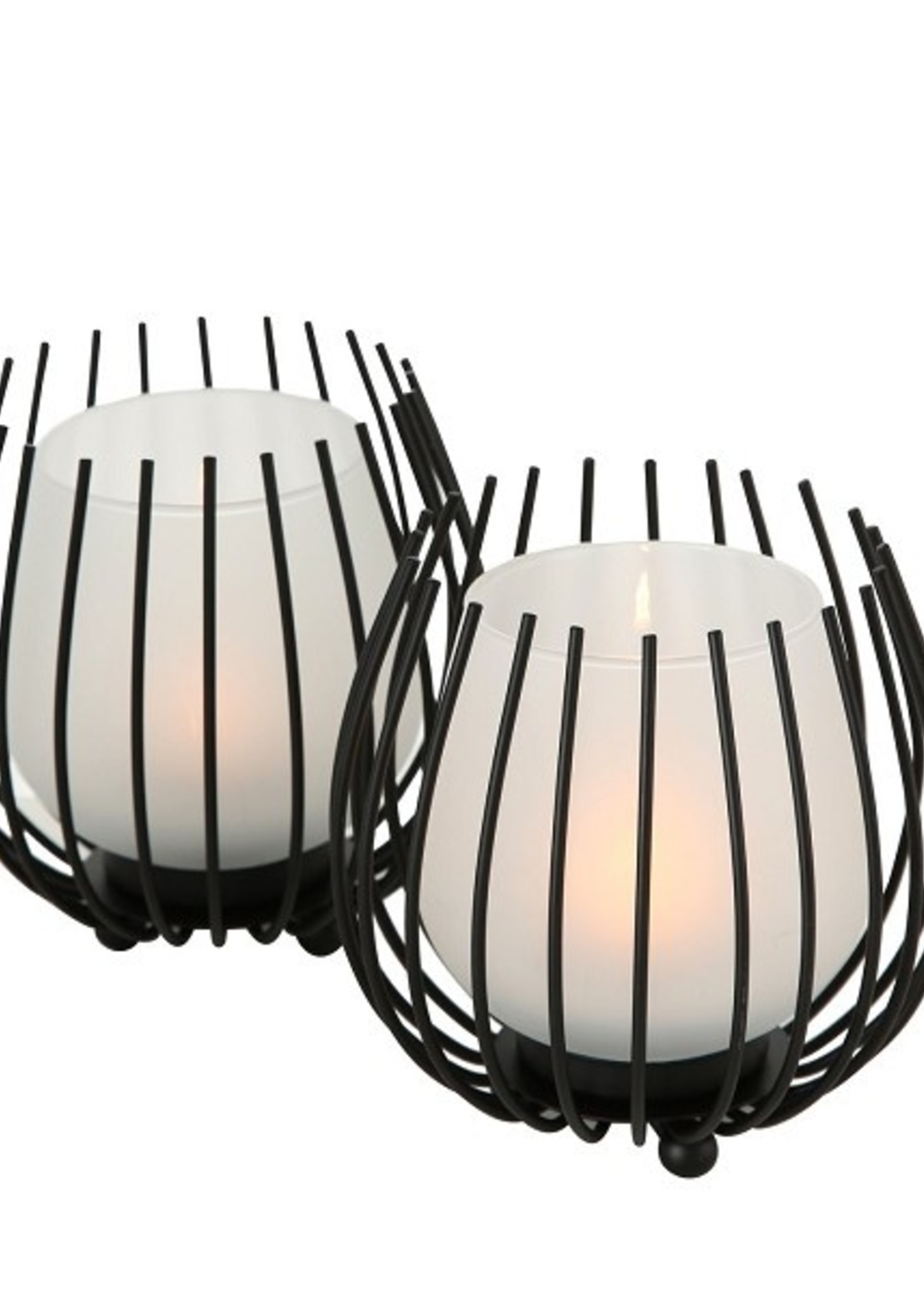 Windlichtset Laval 2-delig Ø12xH12cm