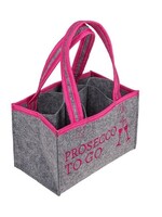 Prosecco to go vilten tas voor 6 flessen 23x14,5cm