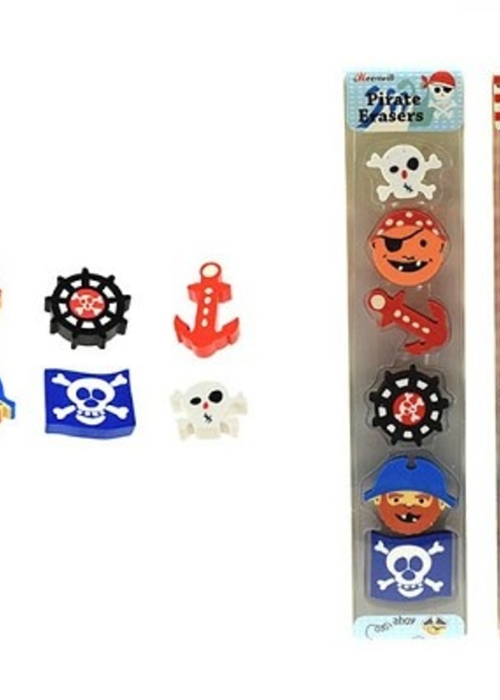 Toi Toys Piraten gummen in vensterdoos 6 stuks