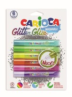 Carioca Glitterlijm neon op blister 6x10,5ml