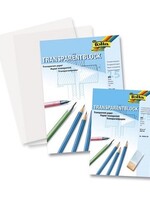 Transparant papier overtrekpapier Folia A4 blok a 25vel