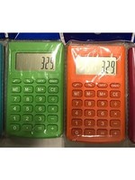 Calculator rekenmachine 8 digit 9x5,5x0,8cm assorti kleur. inclusief batterij.