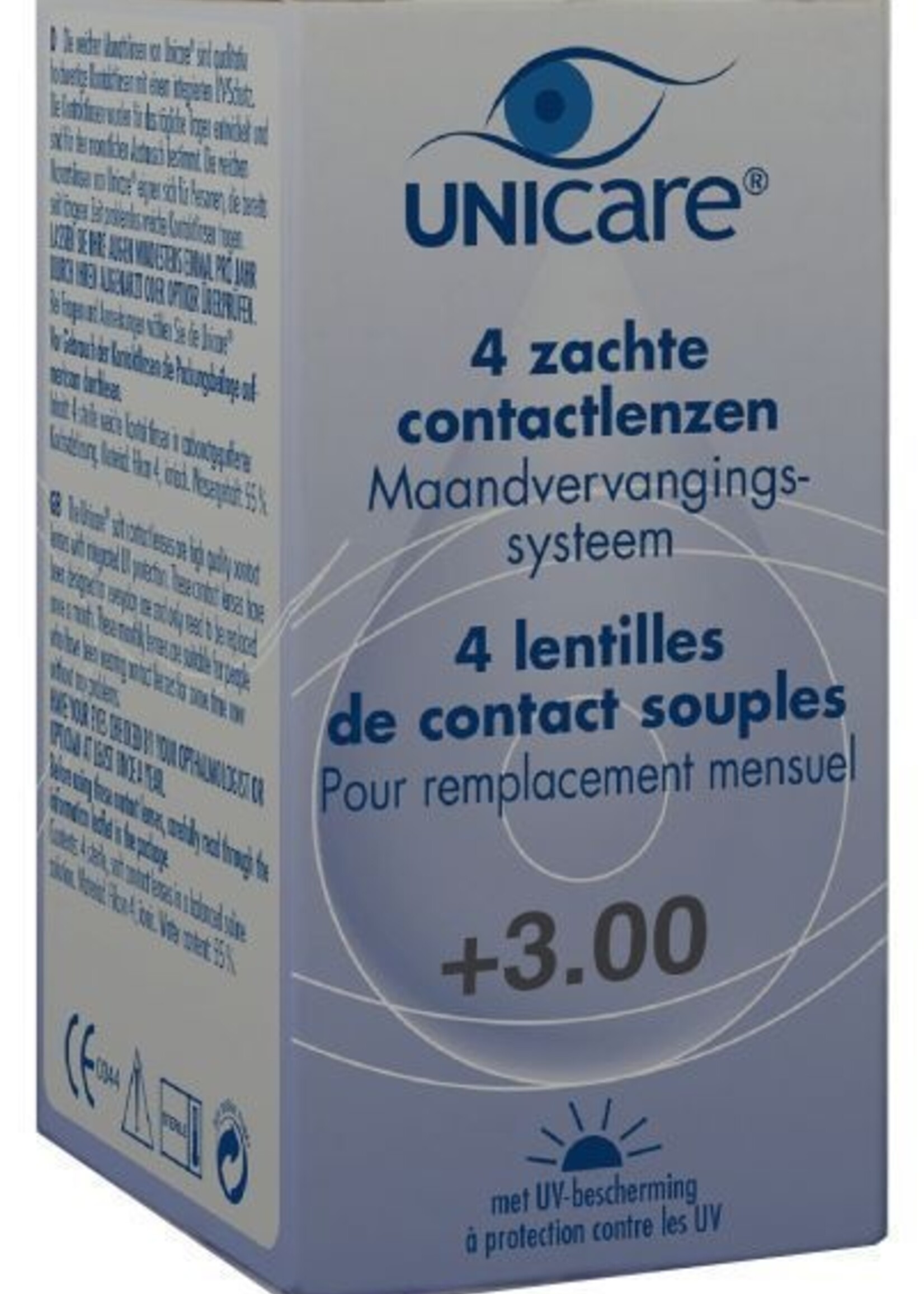 Unicare Maandlenzen +3.00 4 stuks