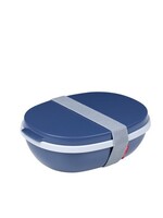 Mepal lunchbox ellipse duo - nordic denim Inclusief 1 minibox voor dressings of pijnboompitjes
