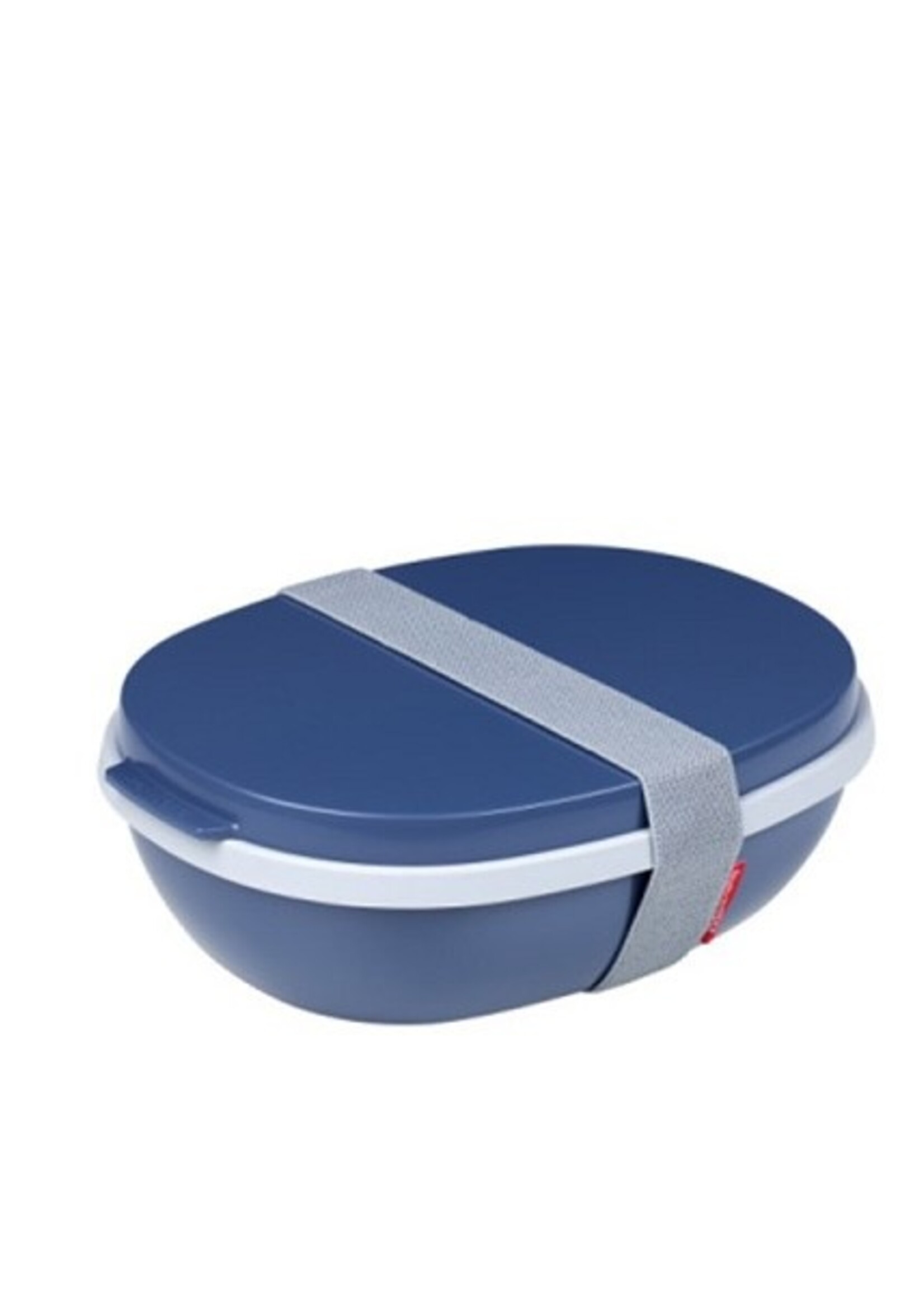 Mepal lunchbox ellipse duo - nordic denim Inclusief 1 minibox voor dressings of pijnboompitjes
