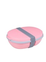 Mepal lunchbox ellipse duo - nordic pink Inclusief 1 minibox voor dressings of pijnboompitjes 225 x 175 x 75mm