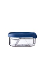 Mepal fruitbox take a break - nordic denim 250ml Inclusief fruitvorkje