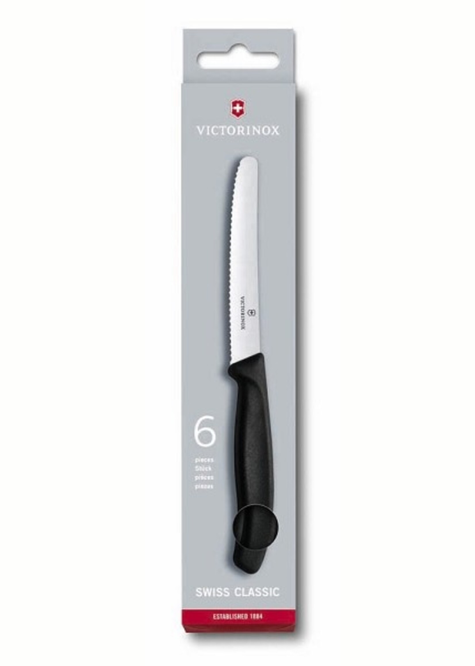 Victorinox Tafel- Tomatenmessen gekarteld zwart lemmet