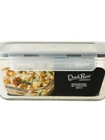 Dutch Rose Vershoudschaal glas rechthoekig 1600ml zwart