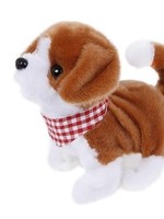 Take Me Home loophond wit/bruin 17cm diverse functies