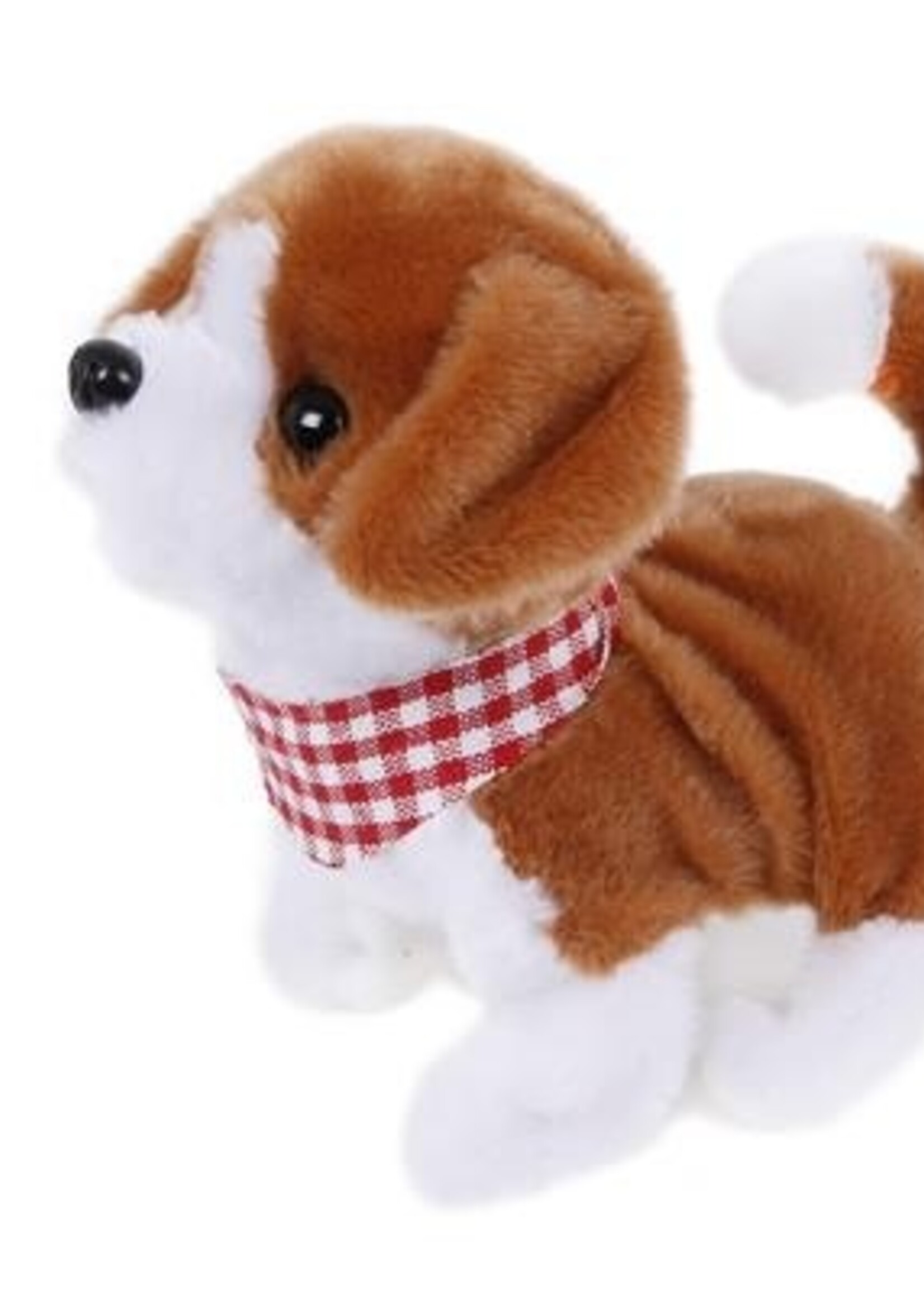Take Me Home loophond wit/bruin 17cm diverse functies