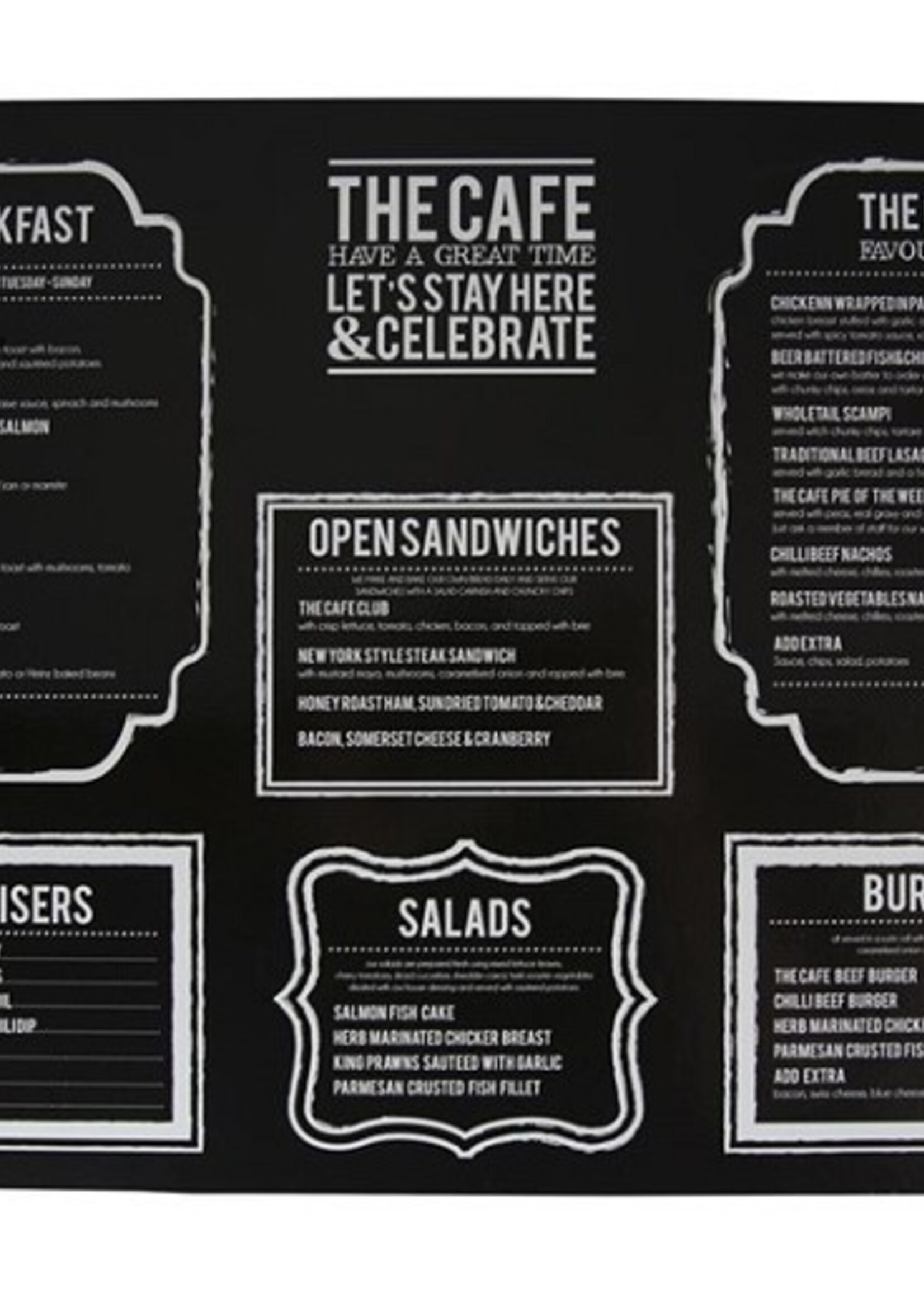 Gusta Placemat 40x30cm The Cafe Zwart