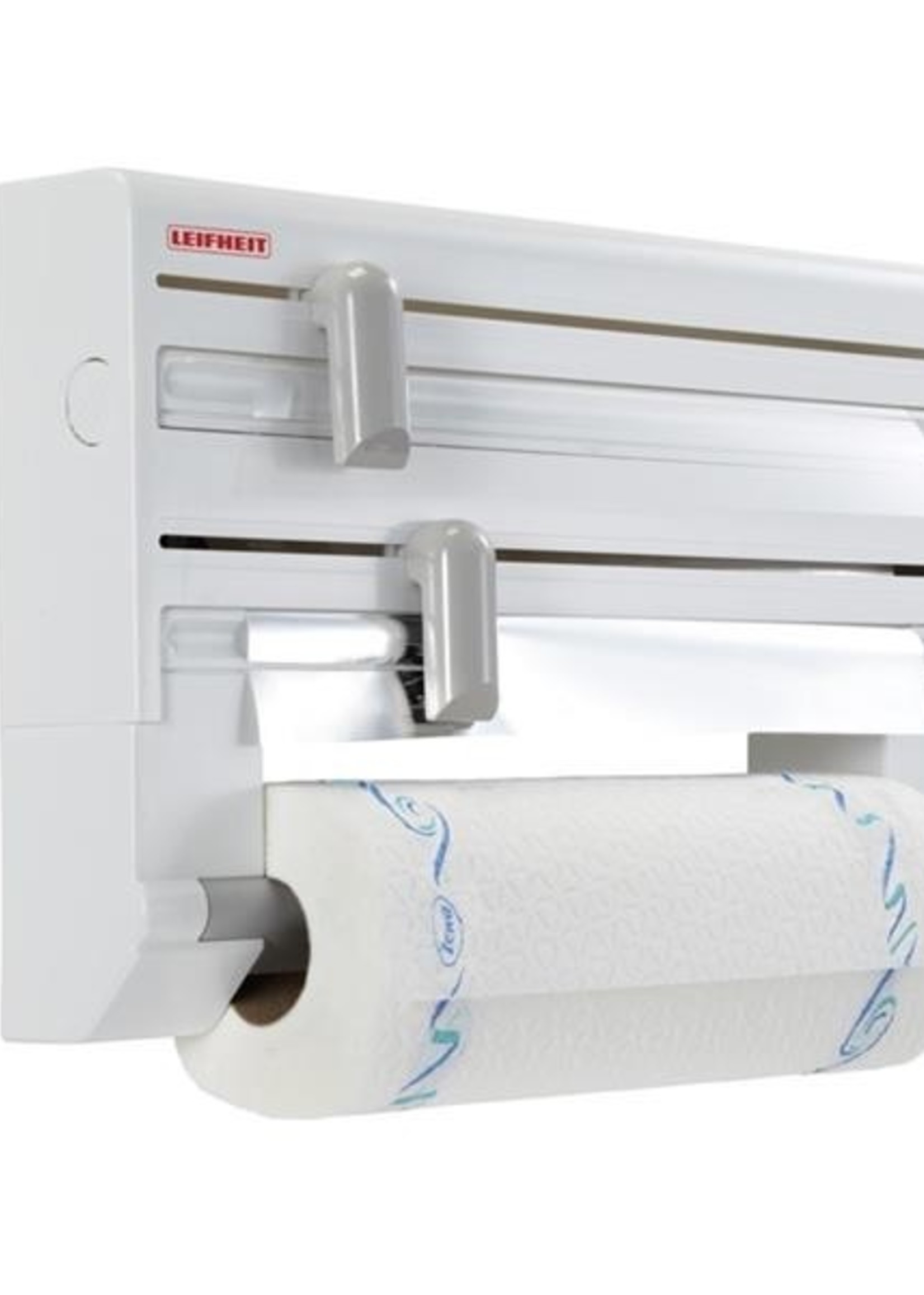 Leifheit Rollenhouder Parat ComfortLine – wandmodel voor Keukenrol alluminium- en vershoudffolie