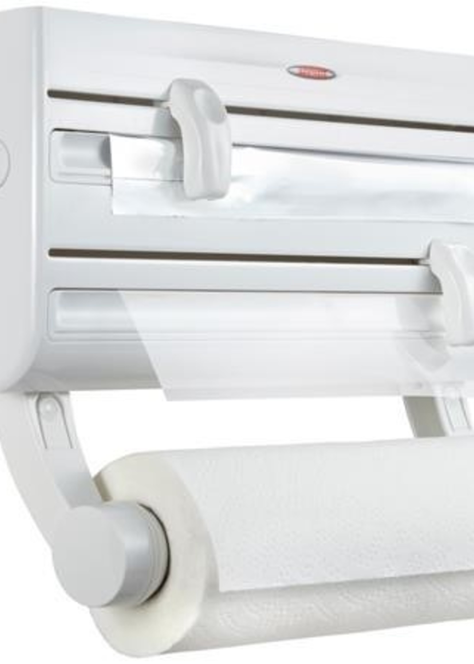 Leifheit Rollenhouder Parat F2 ComfortLine – wandmodel voor Keukenrol alluminium- en vershoudffolie