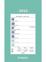 Wandkalender weekkalender 2022 gelijmd 19x34cm