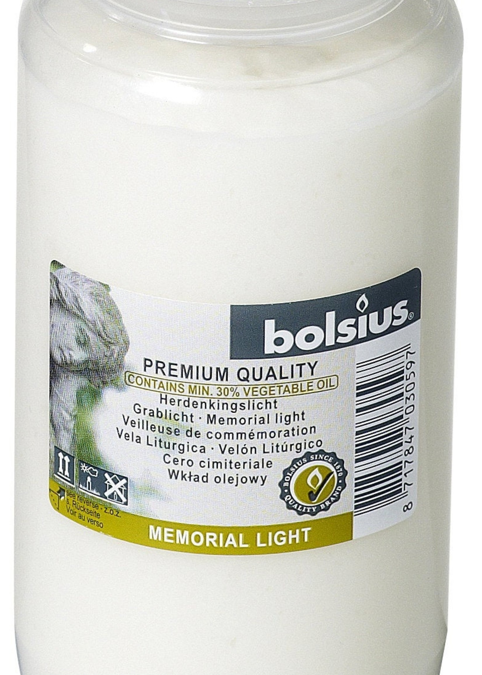 Bolsius gedenklicht nr7 wit