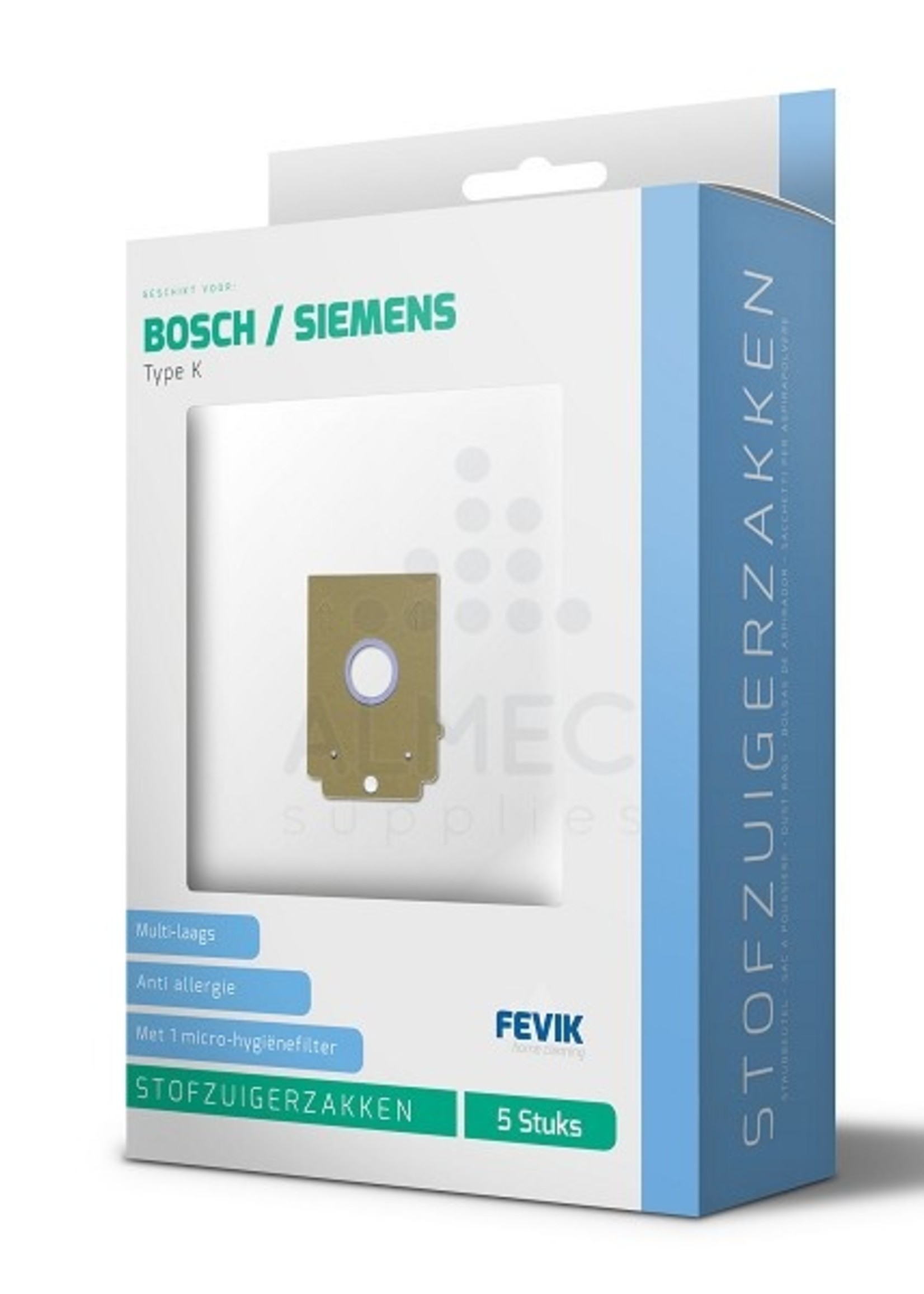 Fevik Stofzuigerzakken Bosch / Siemens Type K pak a 5 stuks