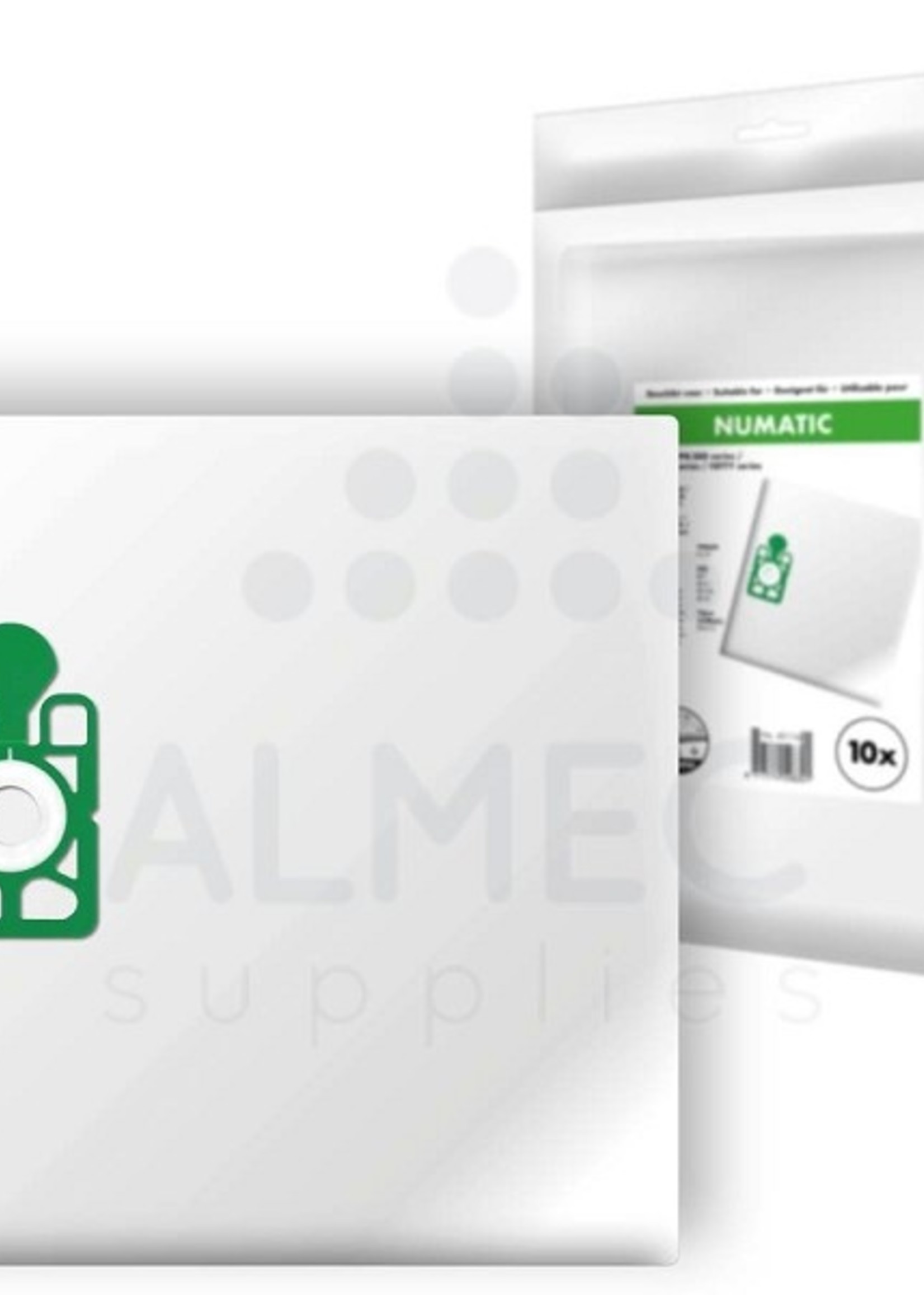 Fevik Stofzuigerzakken Numatic NVM 1CH Henry/James pak a 10 stuks High Filtration