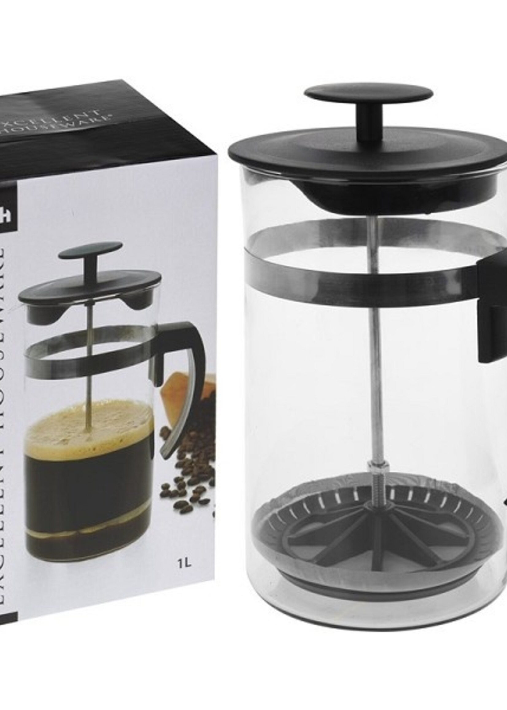 Koffiezetter glas 1 liter voor 8 kopjes