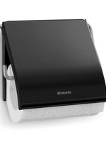 Brabantia Toiletrolhouder m/klep zwart