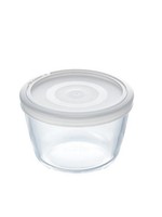 Pyrex Ronde schaal glas met deksel 1,1L Ø15x9cm