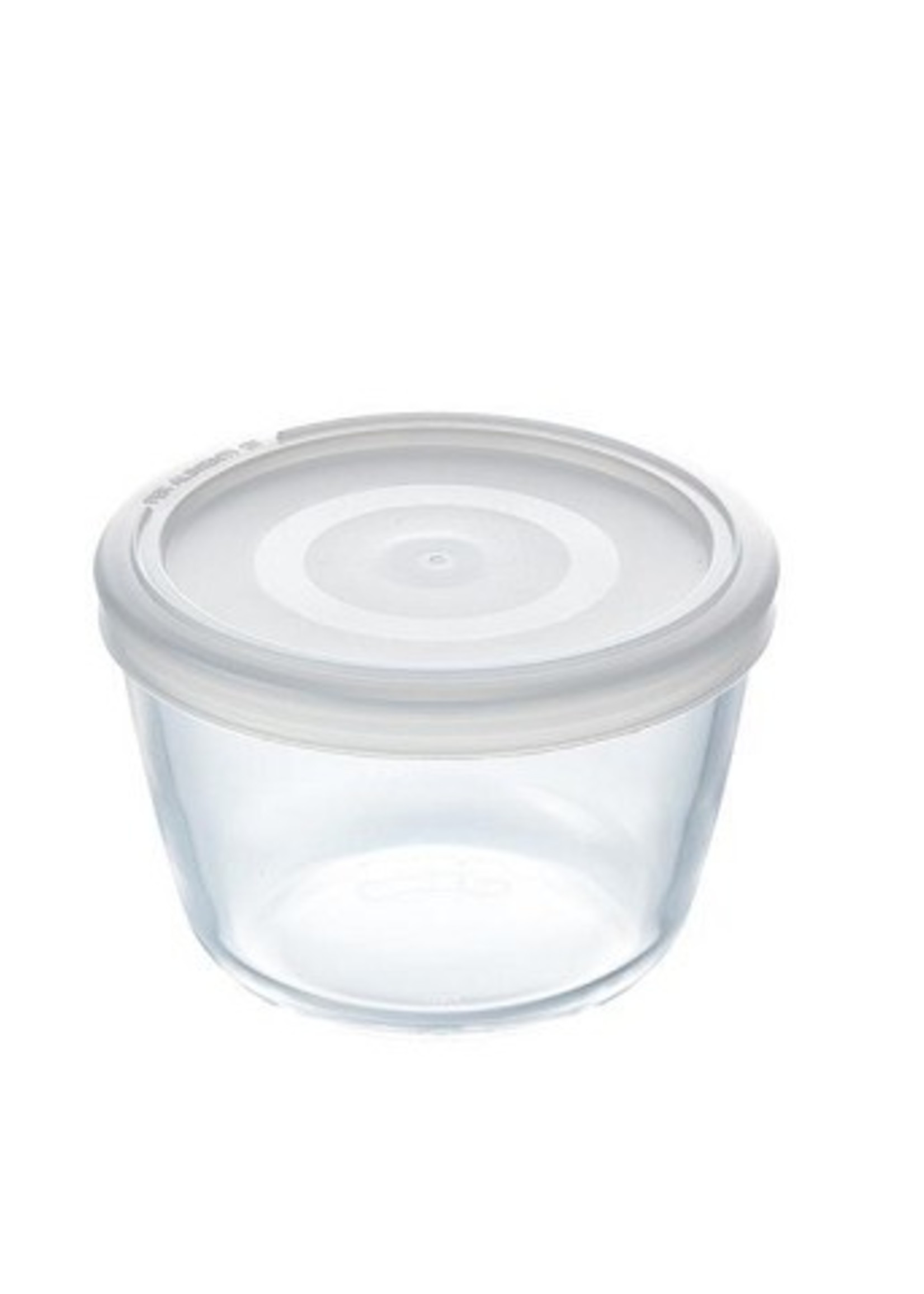 Pyrex Ronde schaal glas met deksel 1,6L Ø16x11cm