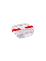 Pyrex Vierkante schaal met deksel 1L 20x17x6cm