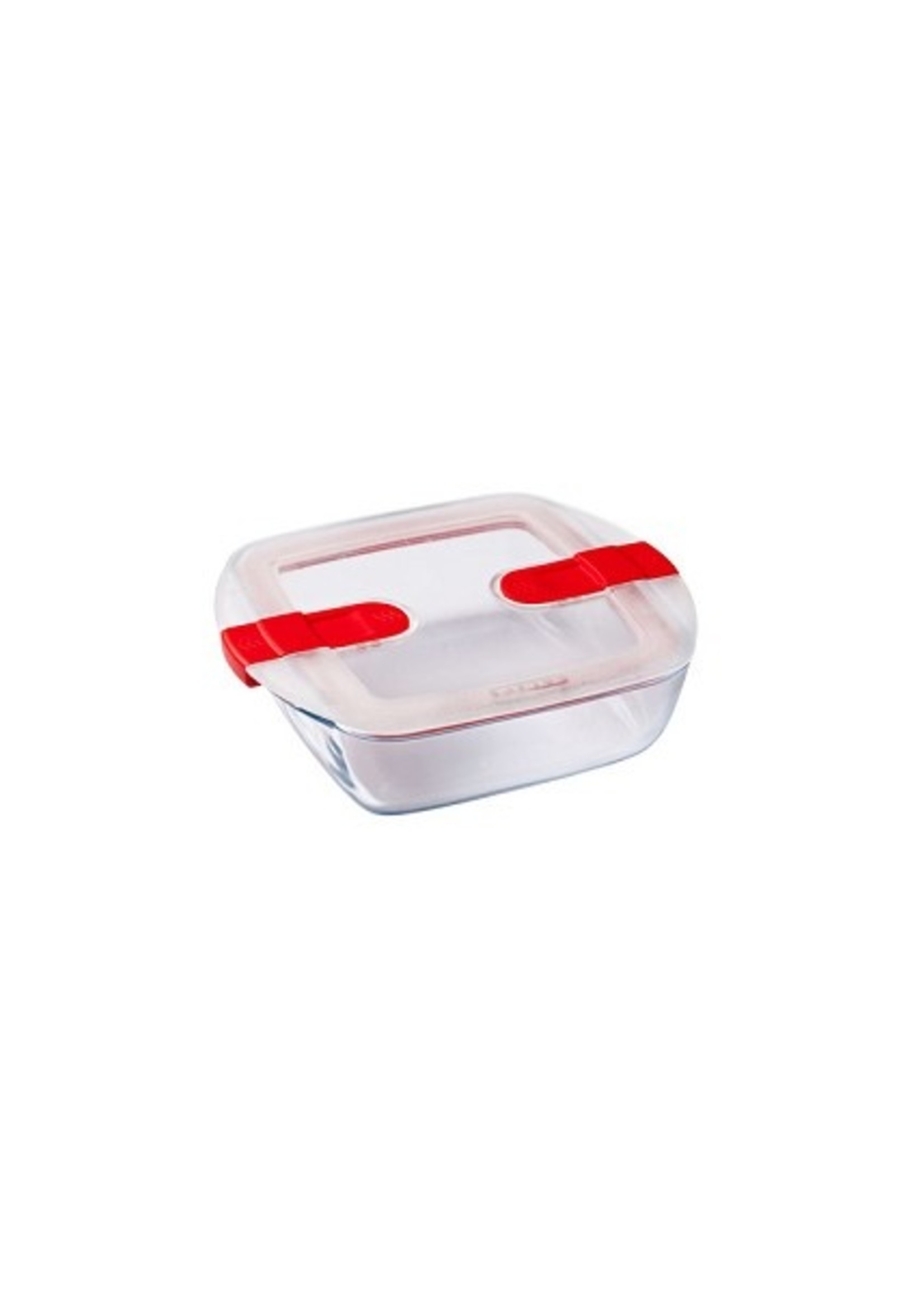 Pyrex Vierkante schaal met deksel 1L 20x17x6cm