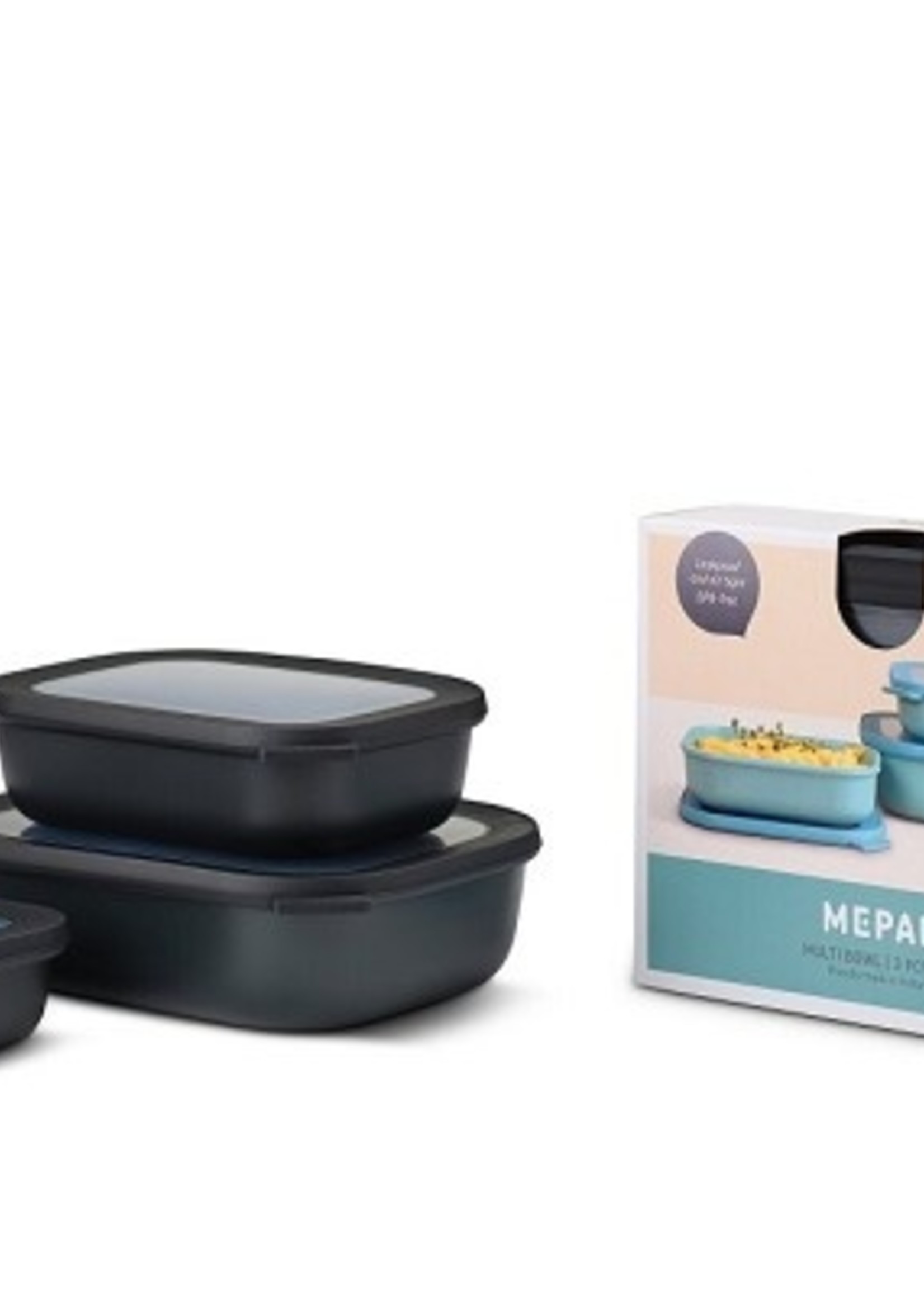 Mepal set cirqula rechthoekig 3-dlg (500+1000+2000) - nordic black