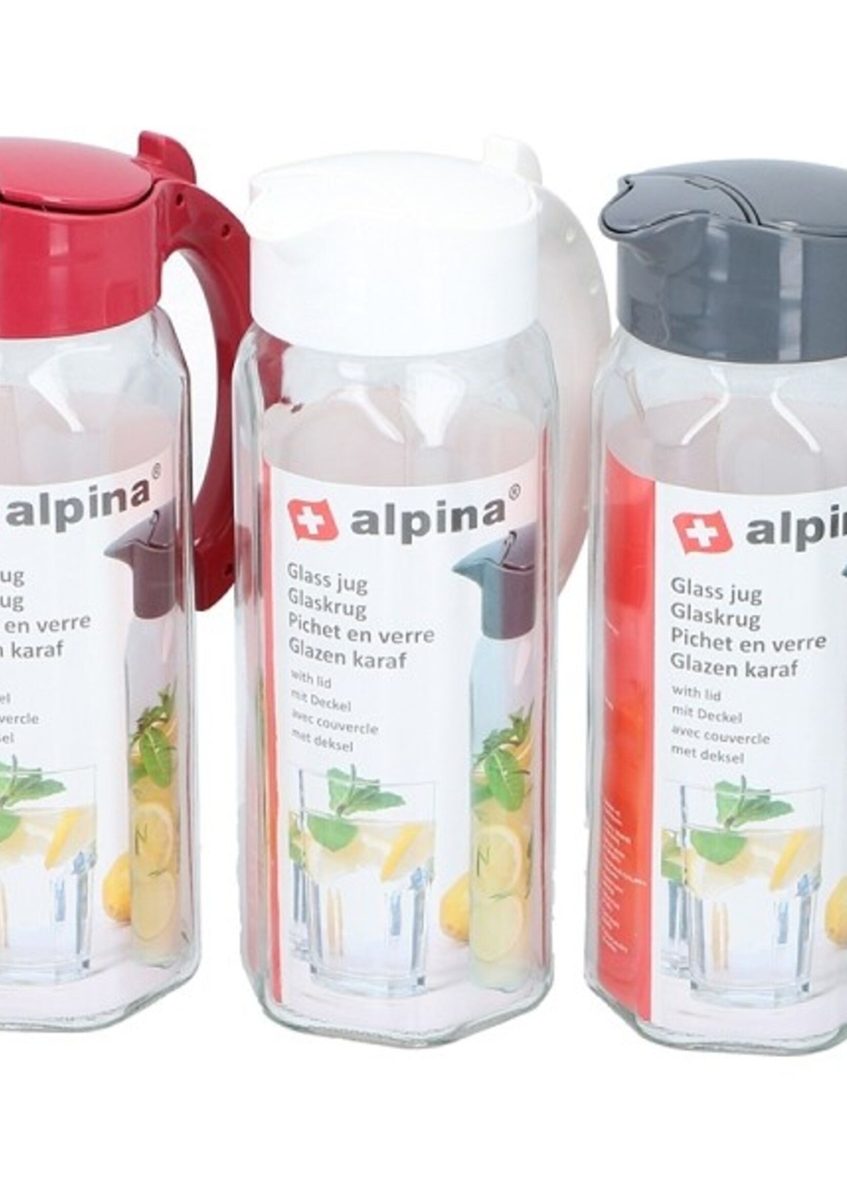 Alpina Karaf glas 1,5L met kunststof deksel