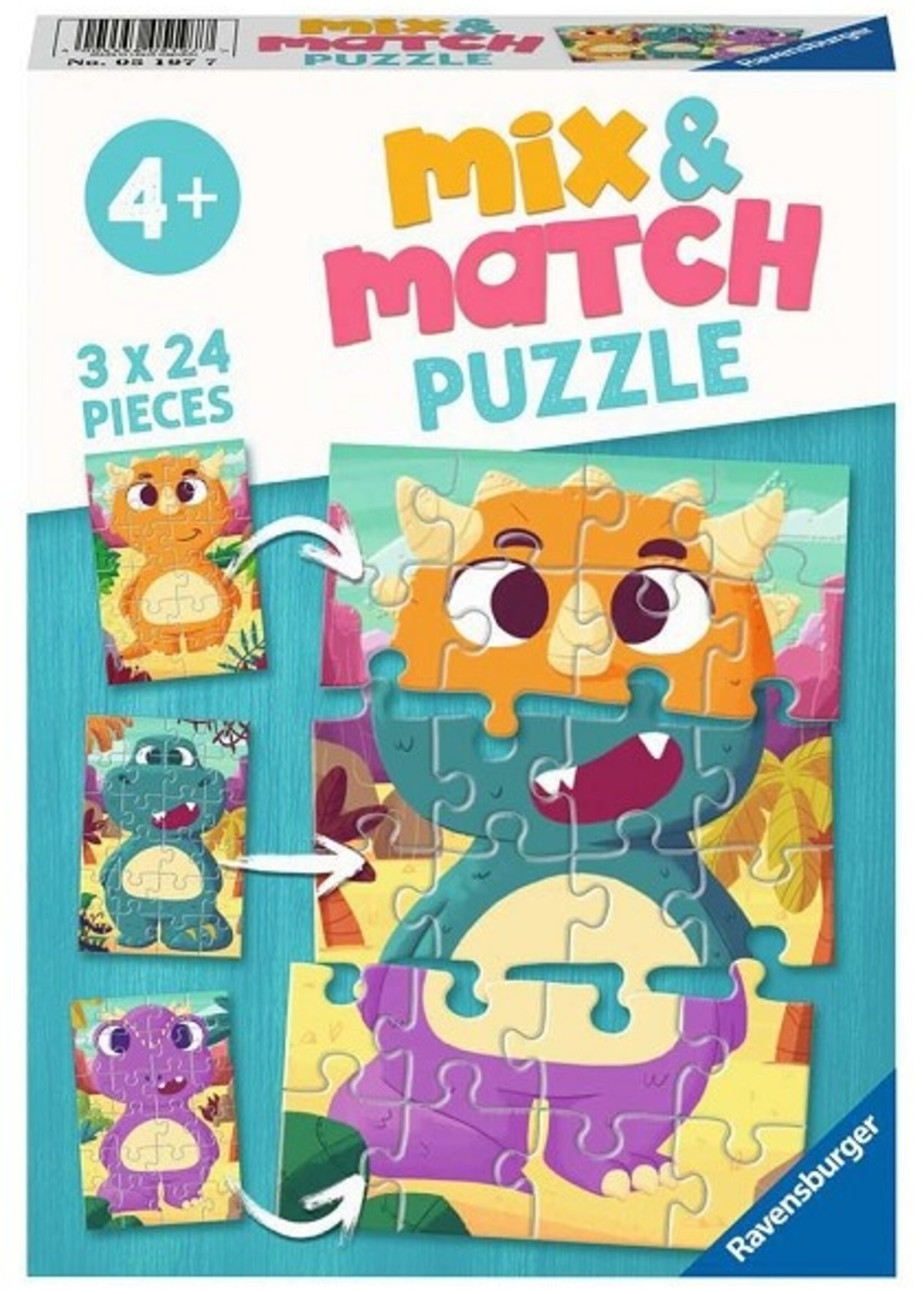 Ravensburger Mix&Match puzzel Dino's 3x24 stukjes