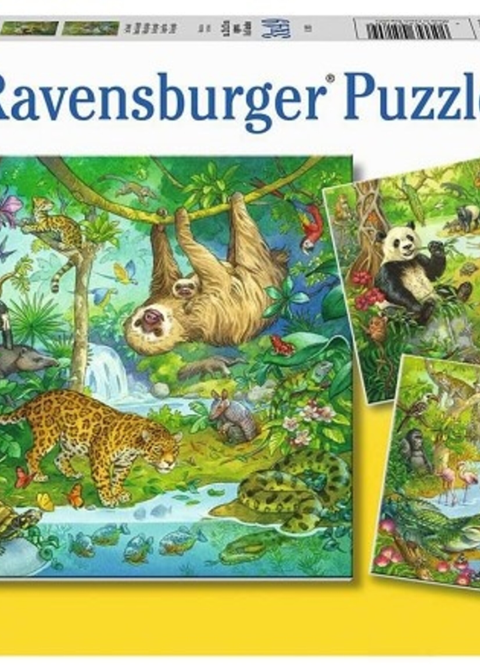 Ravensburger puzzel In het oerwoud 3x49 stukjes