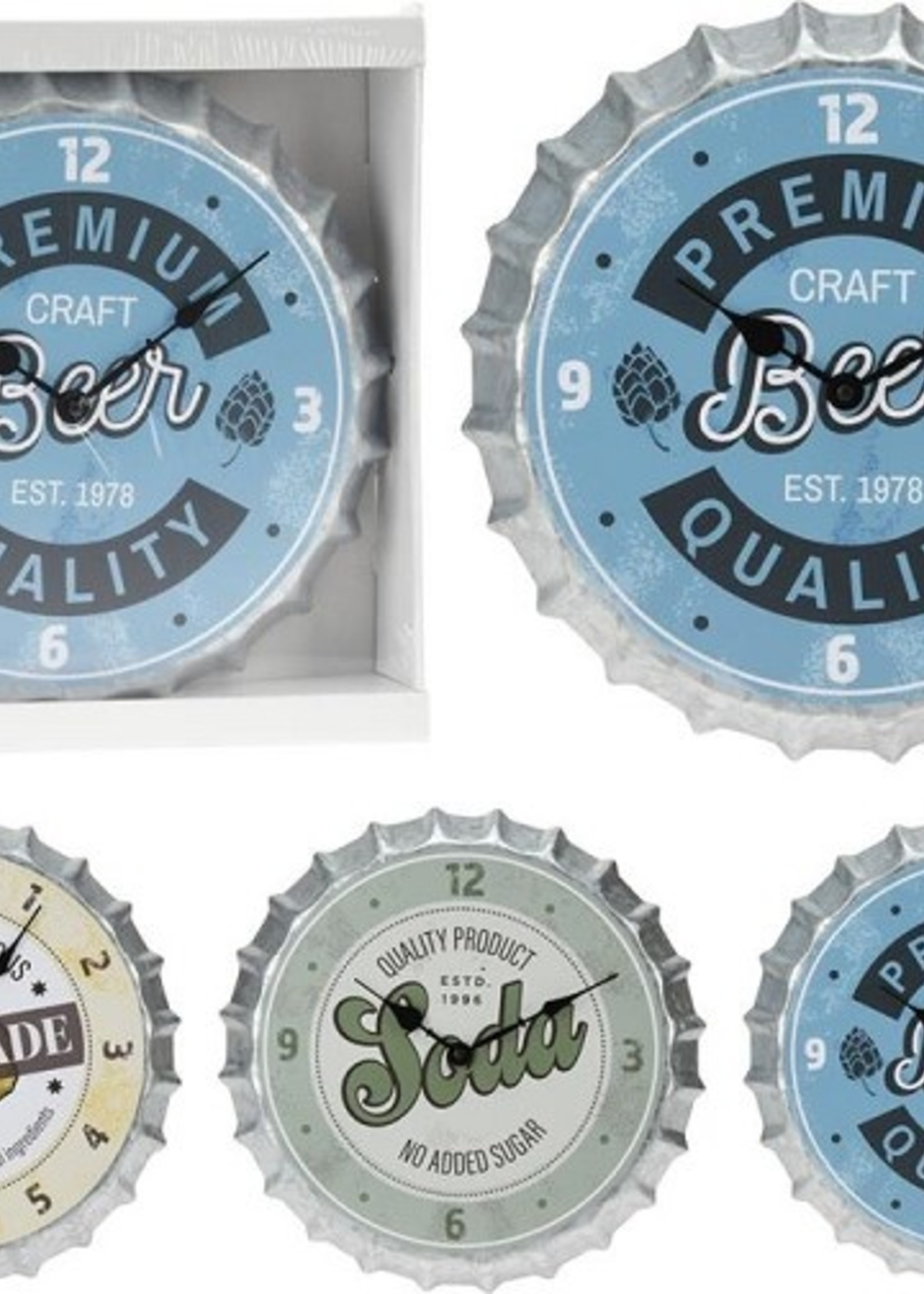 Wandklok Metaal Met Print