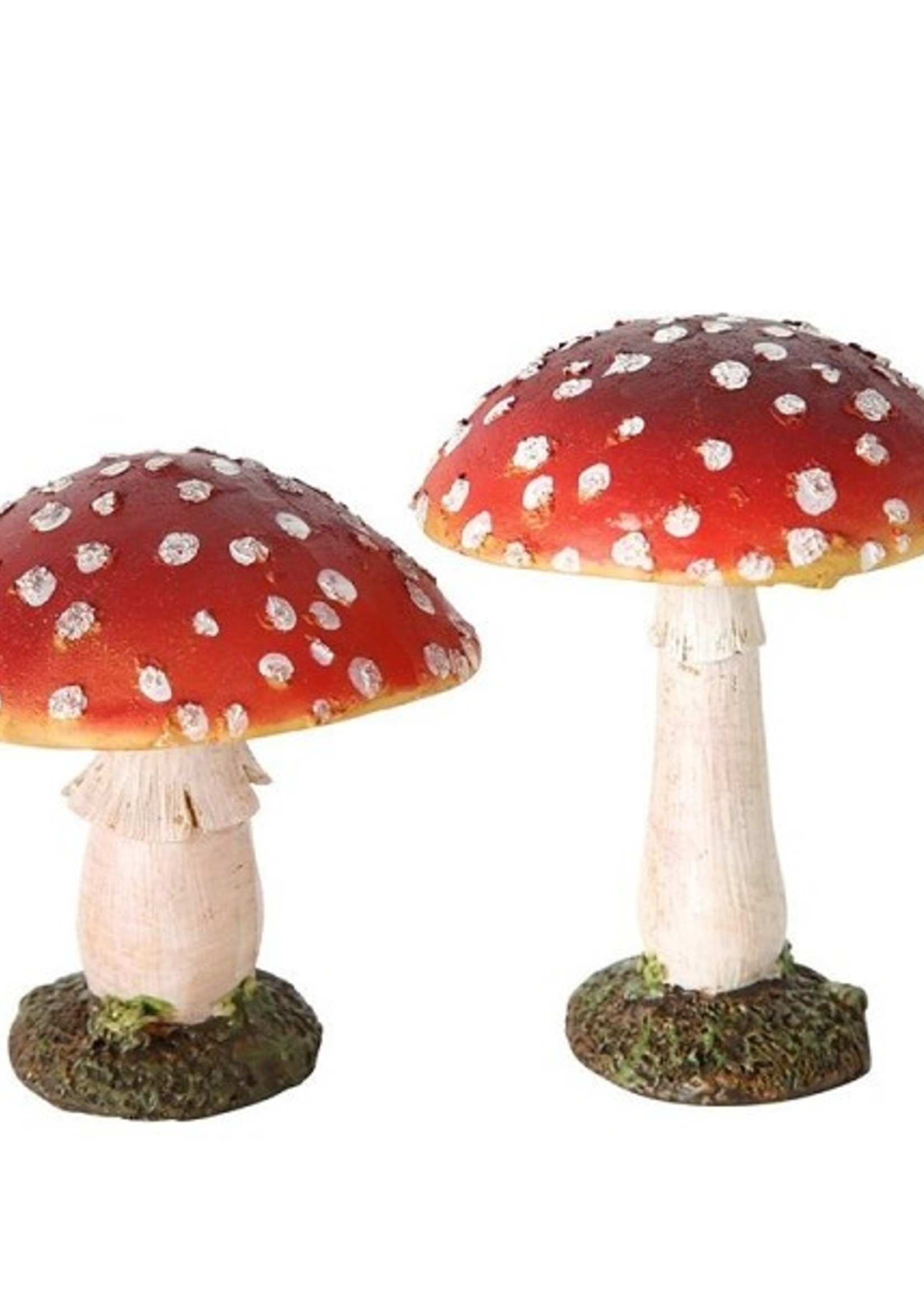 Boltze Home Paddenstoel rood wit polyresin h9cm