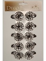 Decoris Kerstboomkaarsjes houders met knijper 5x3.5cm zilver