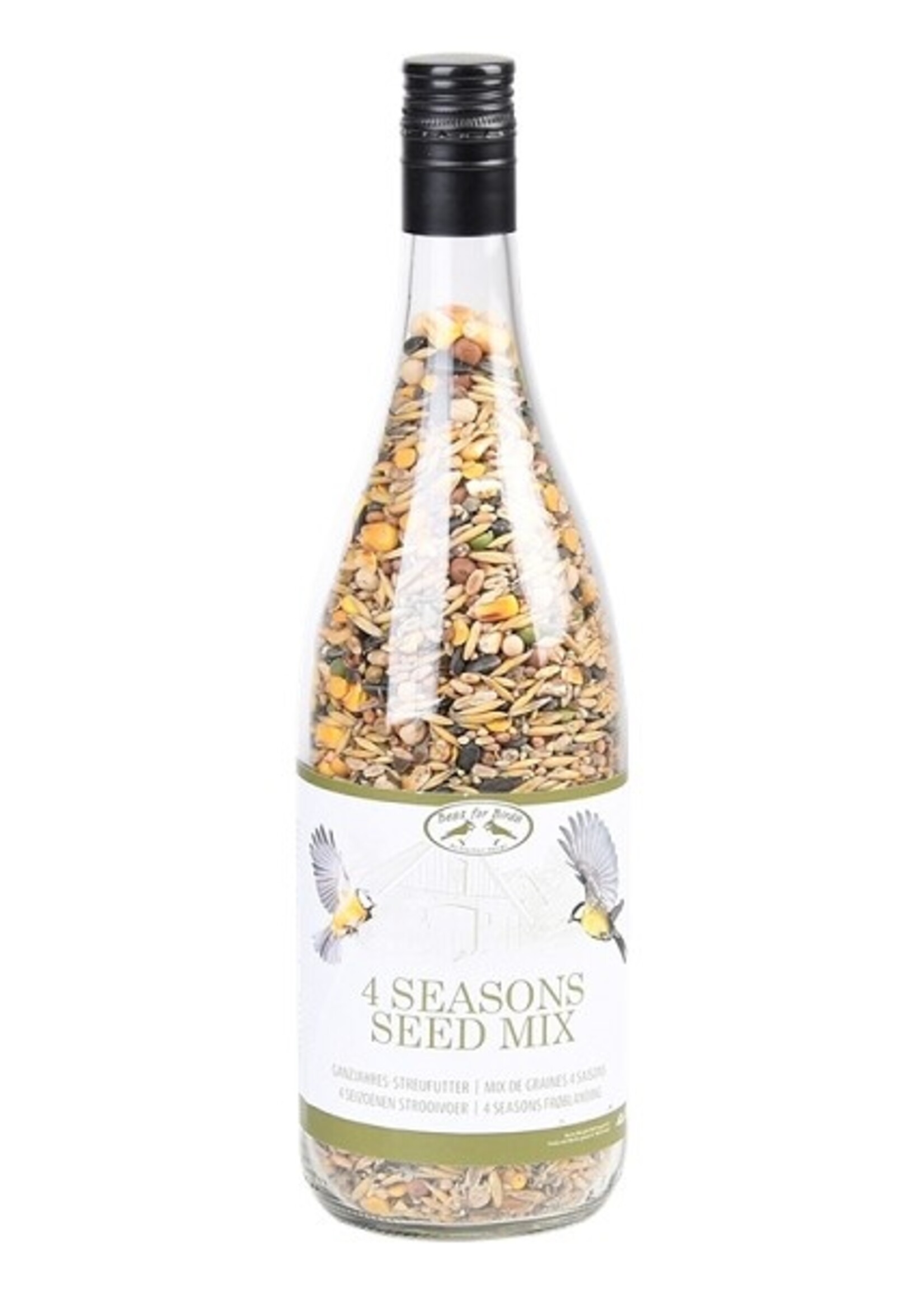 Esschert Design Wijnfles gevuld met strooivoer L9 x B9 x H35cm