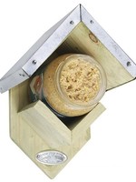 Esschert Design Pindakaas voederhuisje 15x13x20cm Vurenhout/zink