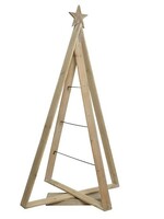 kerstboom vurenhout met metalen lijnen 114x22x64cm