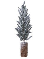 Decoris Mini kerstboom groen snowy finish dia15x34cm